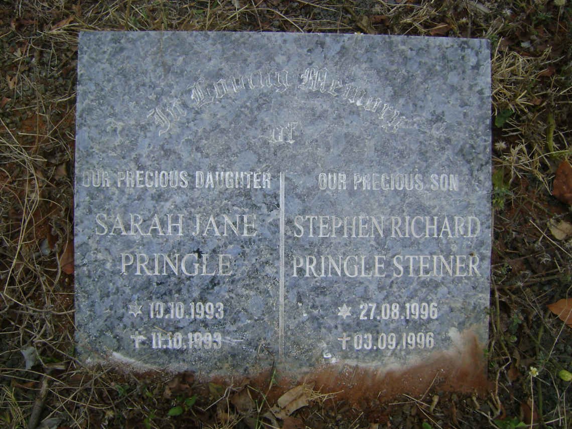 STEINER Stephen Richard Pringle 1996-1996 :: PRINGLE Sarah Jane 1993-1993