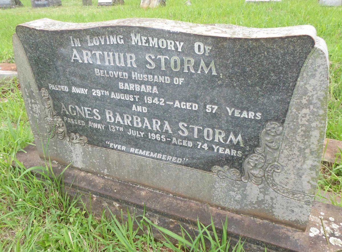 STORM Arthur -1942 &amp; Agnes Barbara -1965