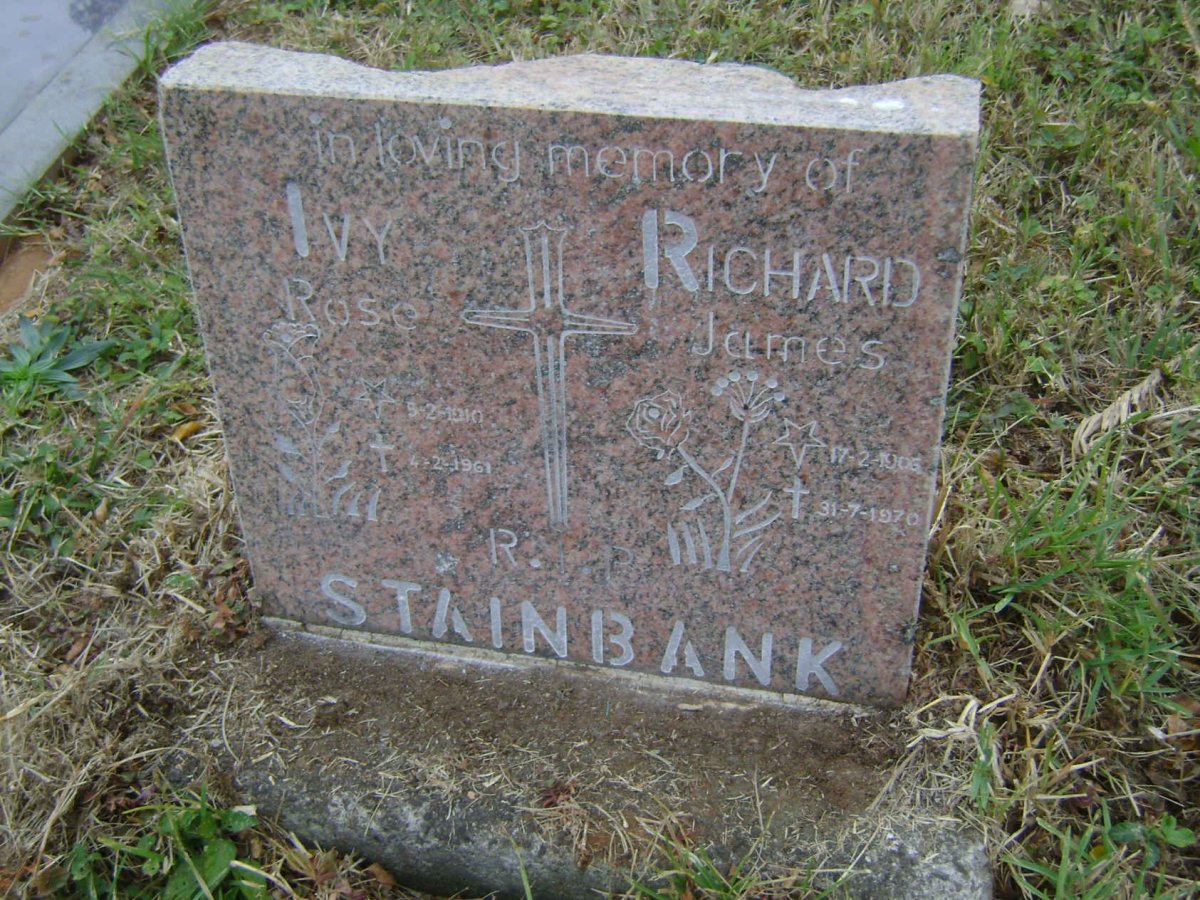 STAINBANK Richard James 1906-1970 &amp; Ivy Rose 1910-1961