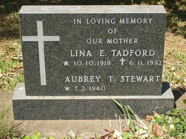 STEWART Aubrey 1940- ::  TADFORD  Lina E. 1918-1992