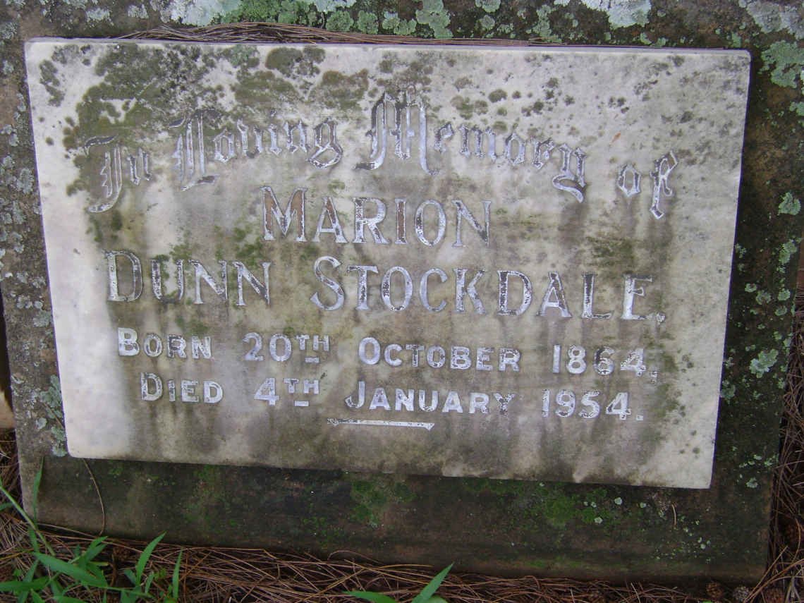 STOCKDALE Marion Dunn 1864-1954