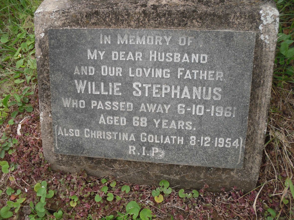 STEPHANUS Willie -1961 :: GOLIATH Christina -1954