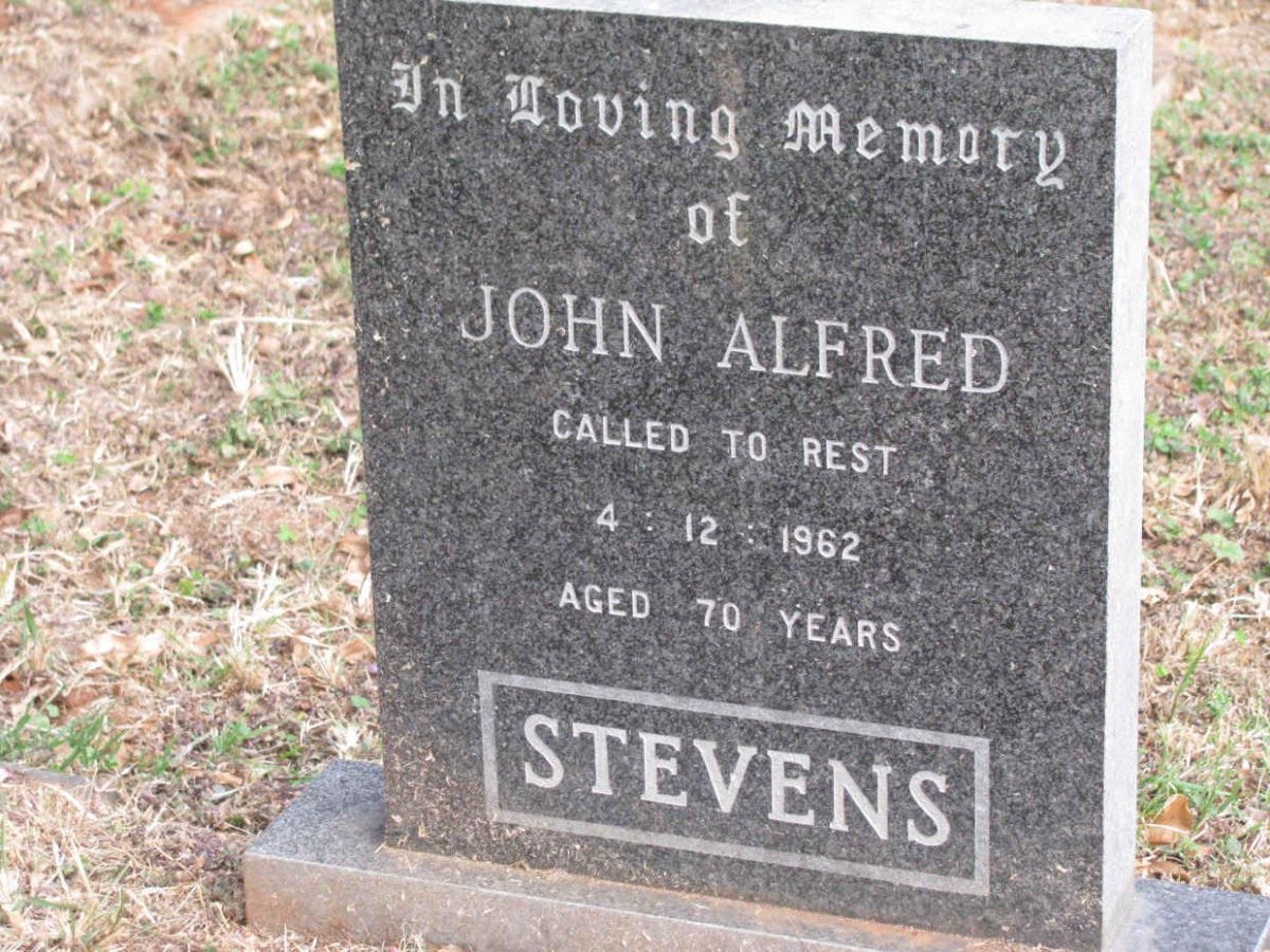 STEVENS John Alfred -1962