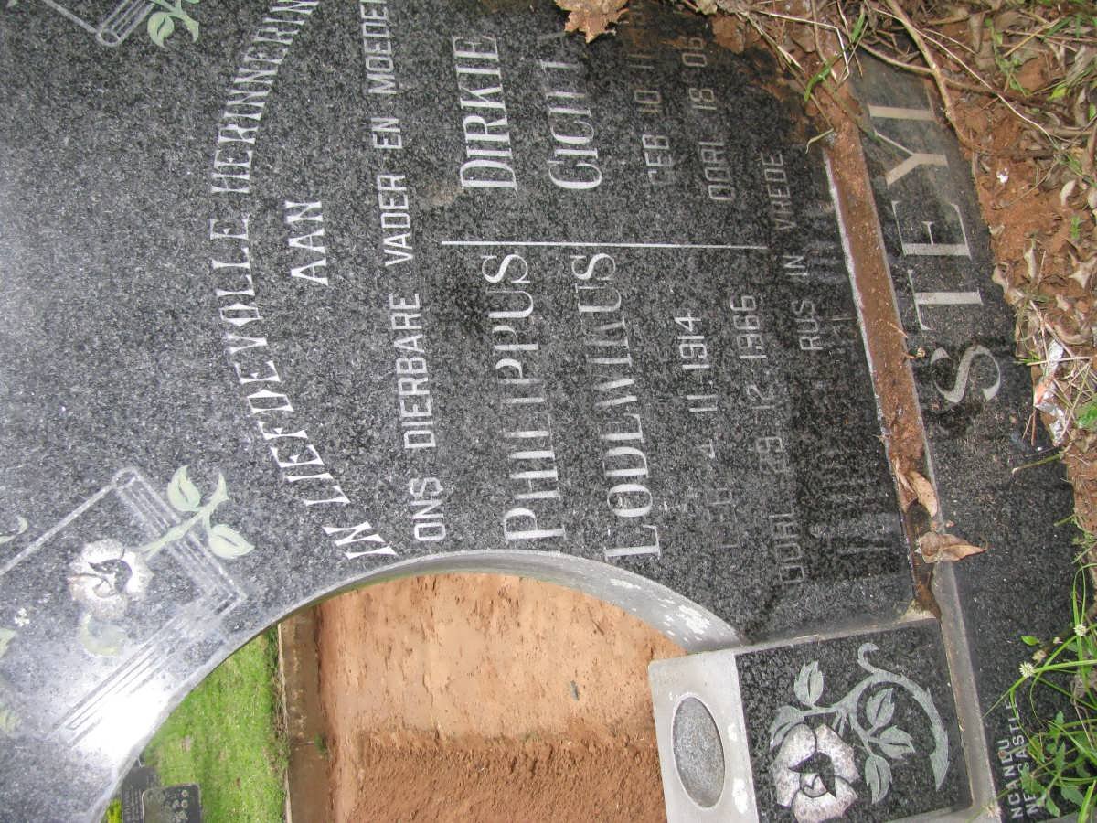 STEYL Philippus Lodewikus 1914-1966 &amp; Dirkie Cicilia -1983