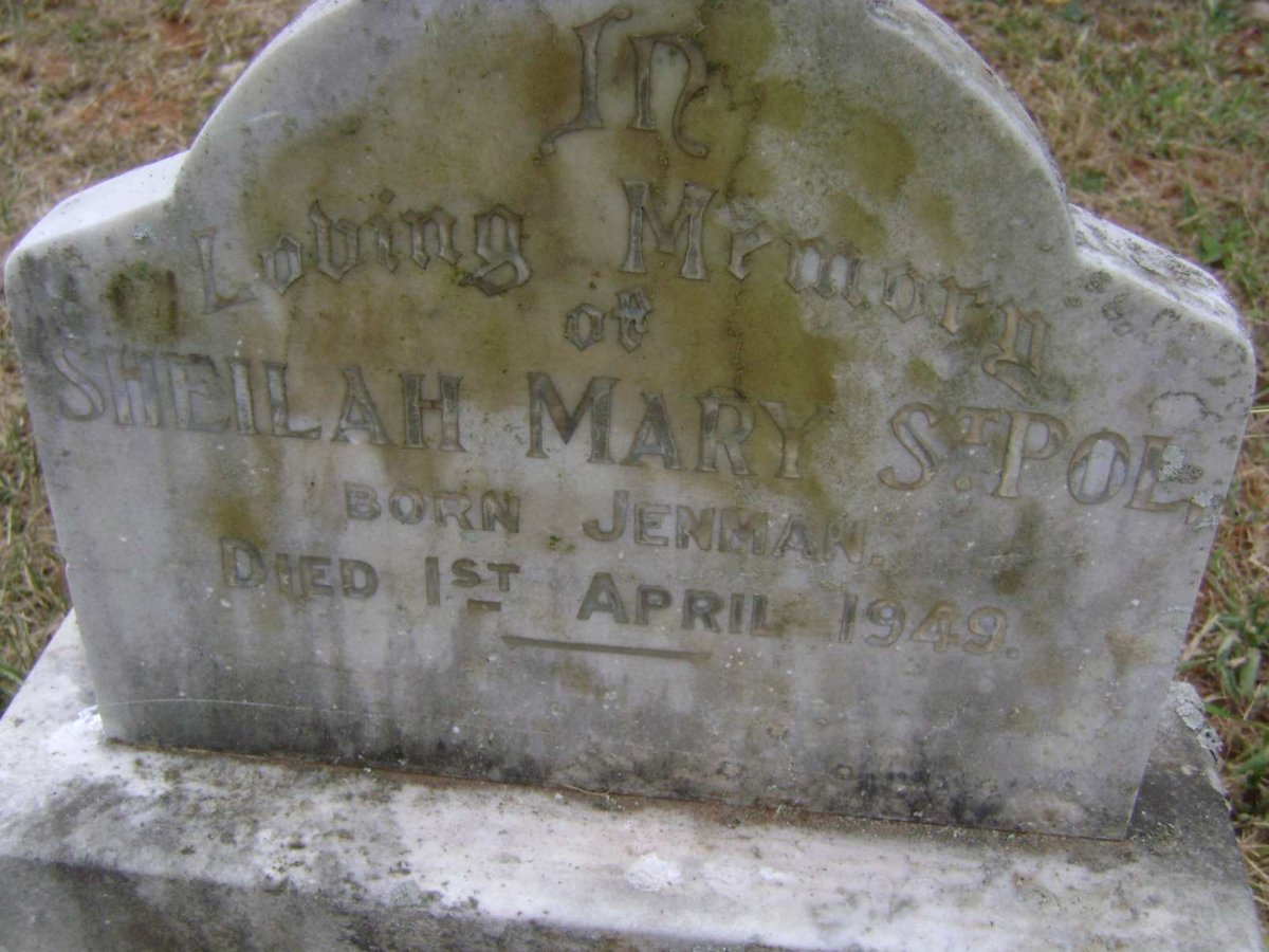 ST. POL Sheilah Mary nee JENMAN -1949