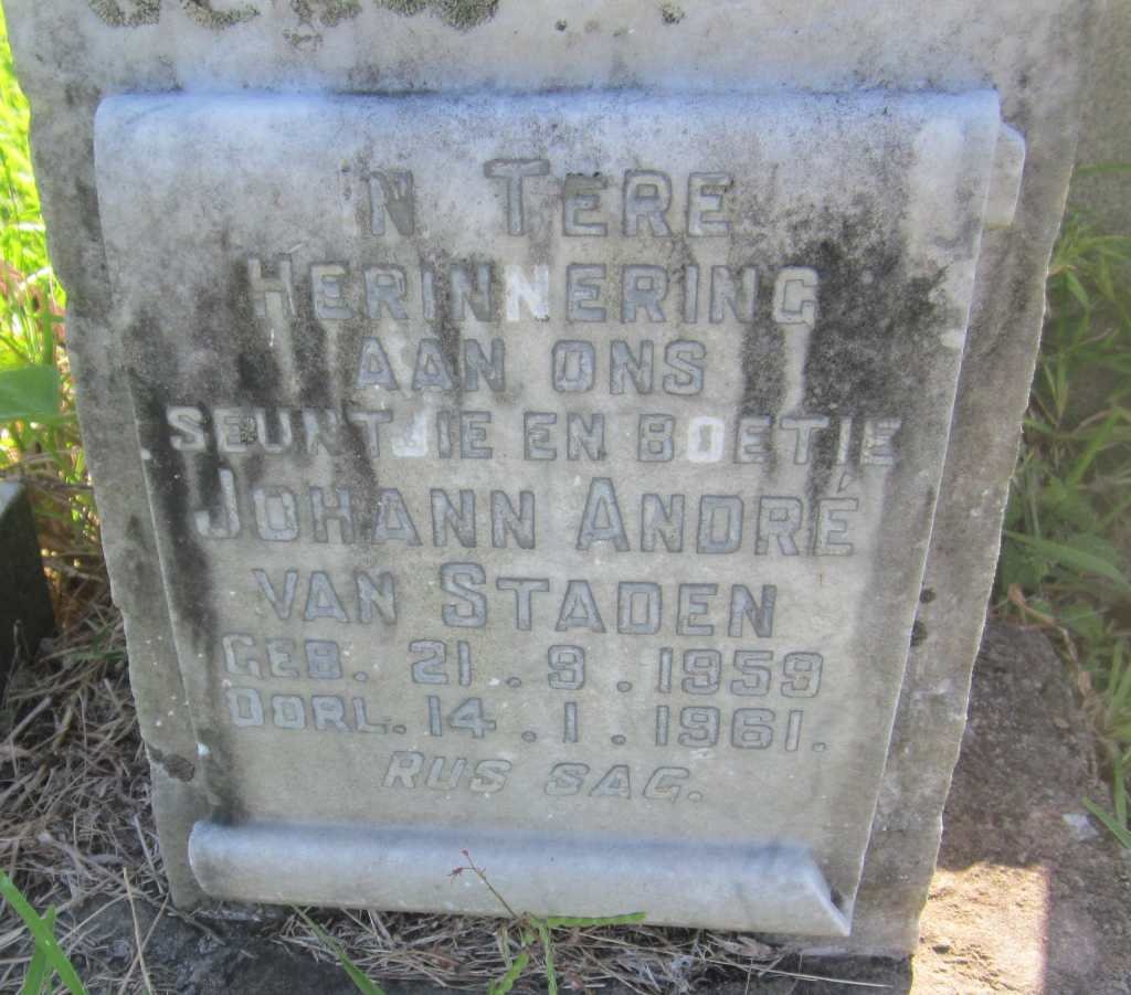 VAN STADEN Johann Andre 1959-1961