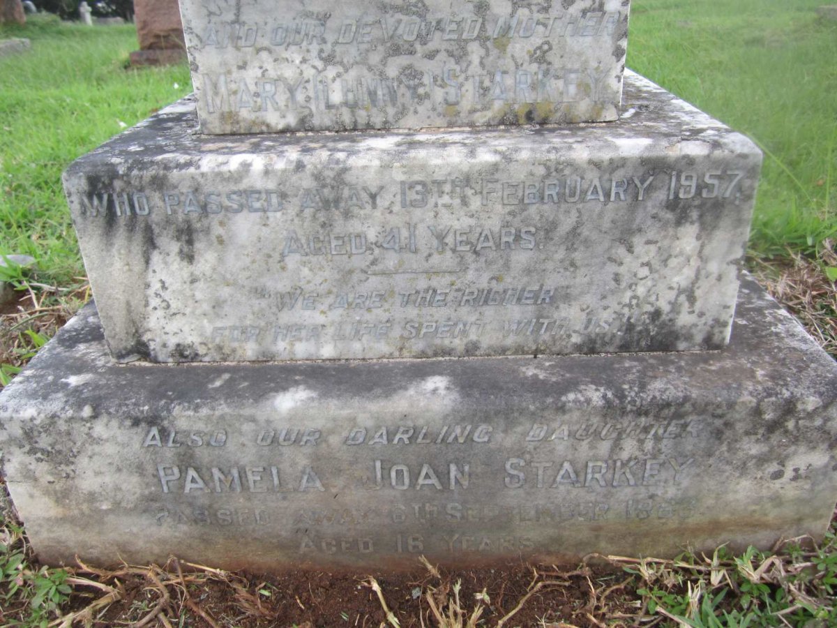STARKEY Mary LUNNY -1957 :: STARKEY Pamela Joan -1963