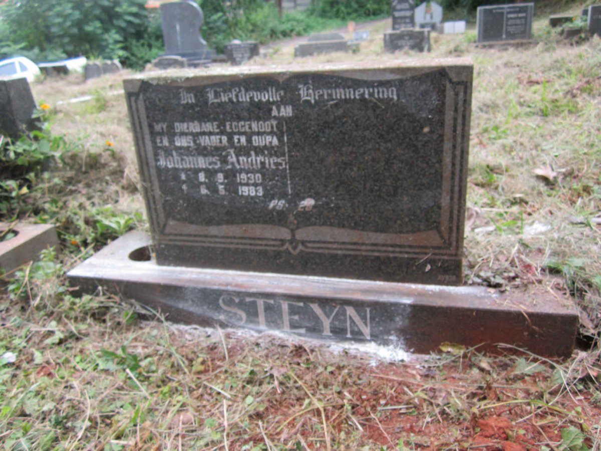 STEYN Johannes Andries 1930-1983