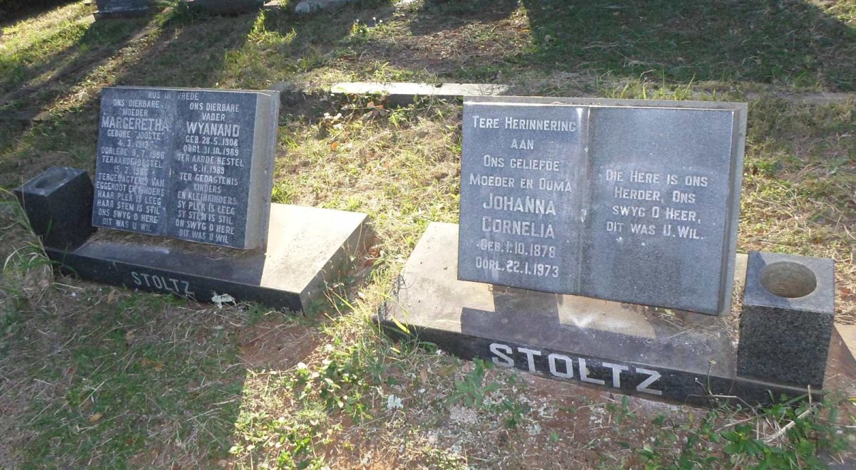 STOLTZ Wyanand 1908-1989 &amp; Margeretha JOOSTE 1913-1986 :: STOLTZ Johanna Cornelia 1878-1973