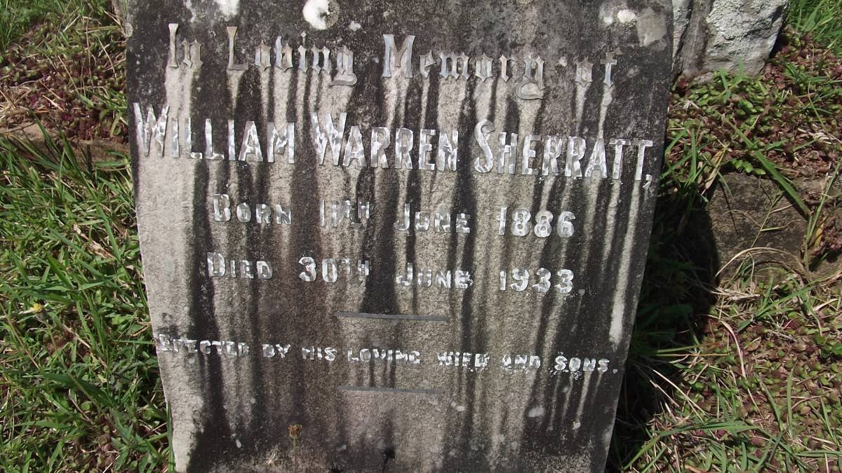 SHERRATT William Warren 1886-1933