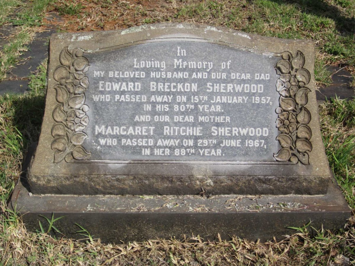 SHERWOOD Edward Breckon -1957 &amp; Margaret Ritchie -1967