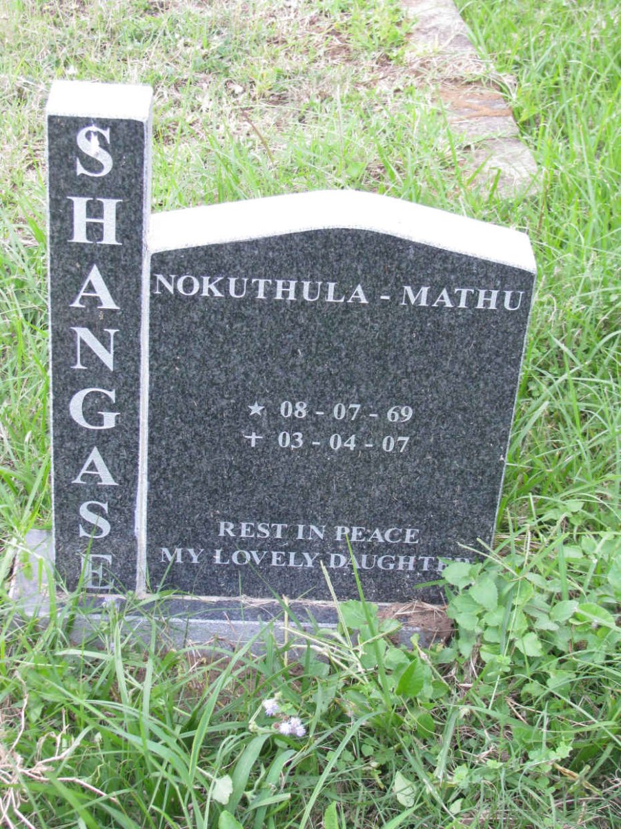 SHANGASE Nokuthula - Mathu 1969-2007