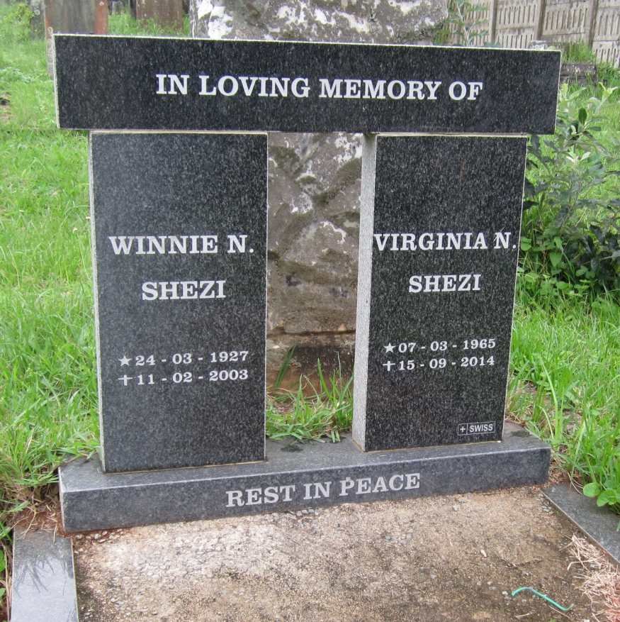 SHEZI Winnie N. 1927-2003 :: SHEZI Virginia N. 1965-2014