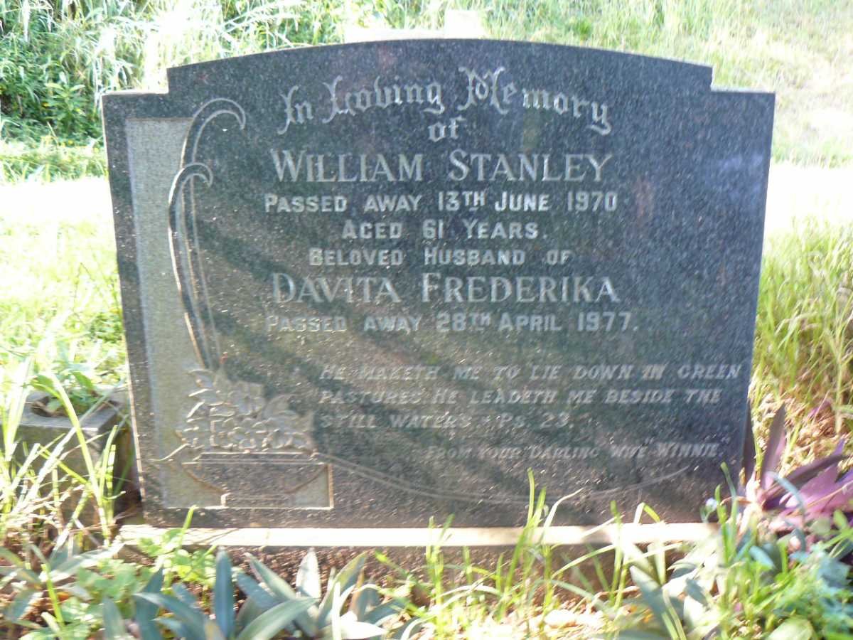 SHERRIFFS William Stanley -1970 &amp; Davita Frederika -1977