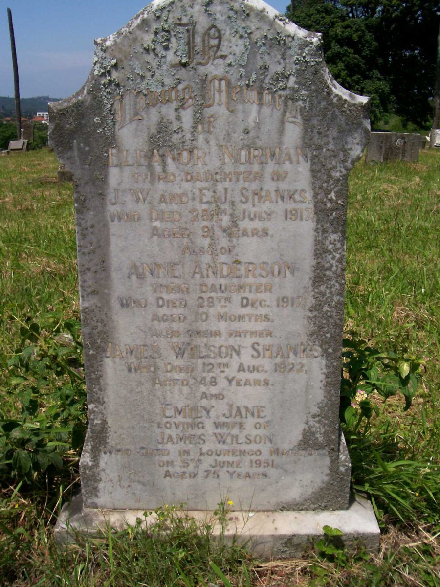 SHANKS James Wilson -1922 &amp; Emily Jane -1951 :: SHANKS Ellanor Norman -1917 :: SHANKS  Anne Anderson -1917