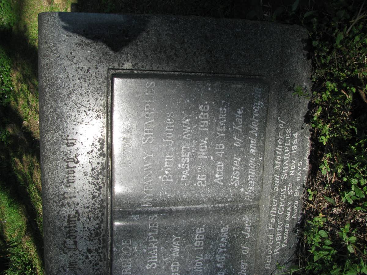 SHARPLES George -1966 &amp; Myfanwy JONES -1966 :: SHARPLES Robert Cecil -1954