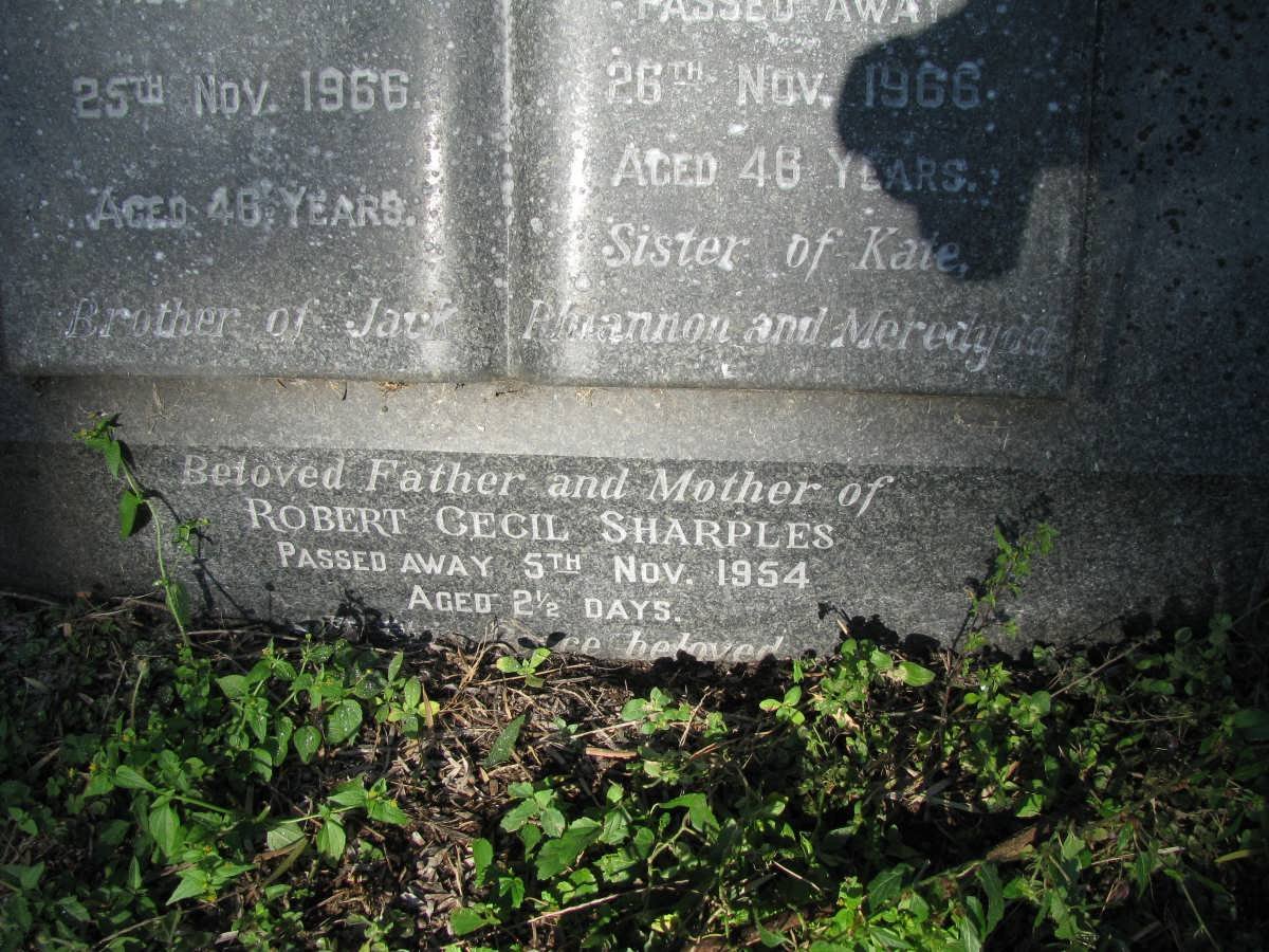 SHARPLES George -1966 &amp; Myfanwy JONES -1966 :: SHARPLES Robert Cecil -1954