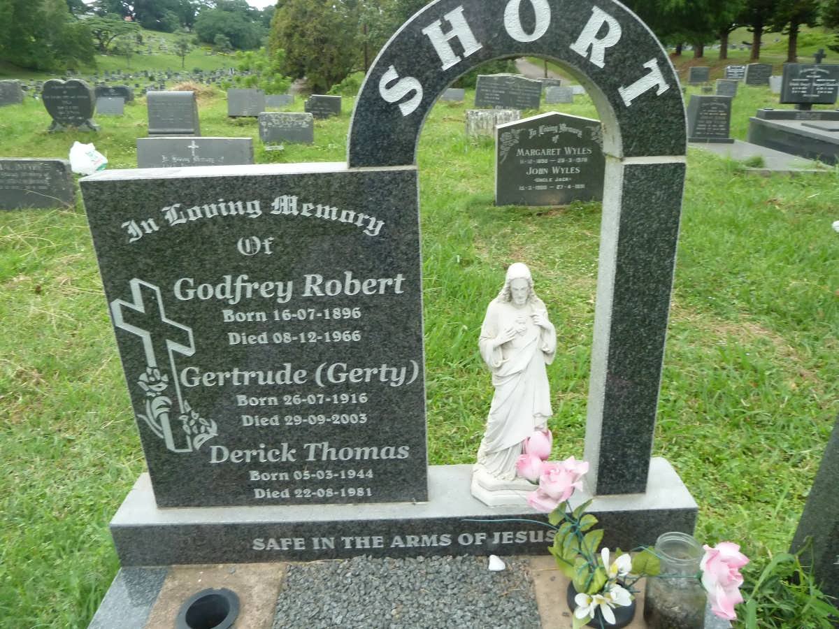 SHORT Godfrey Robert 1896-1966 &amp; Gertrude 1916-2003 :: SHORT Derick Thomas 1944-1981