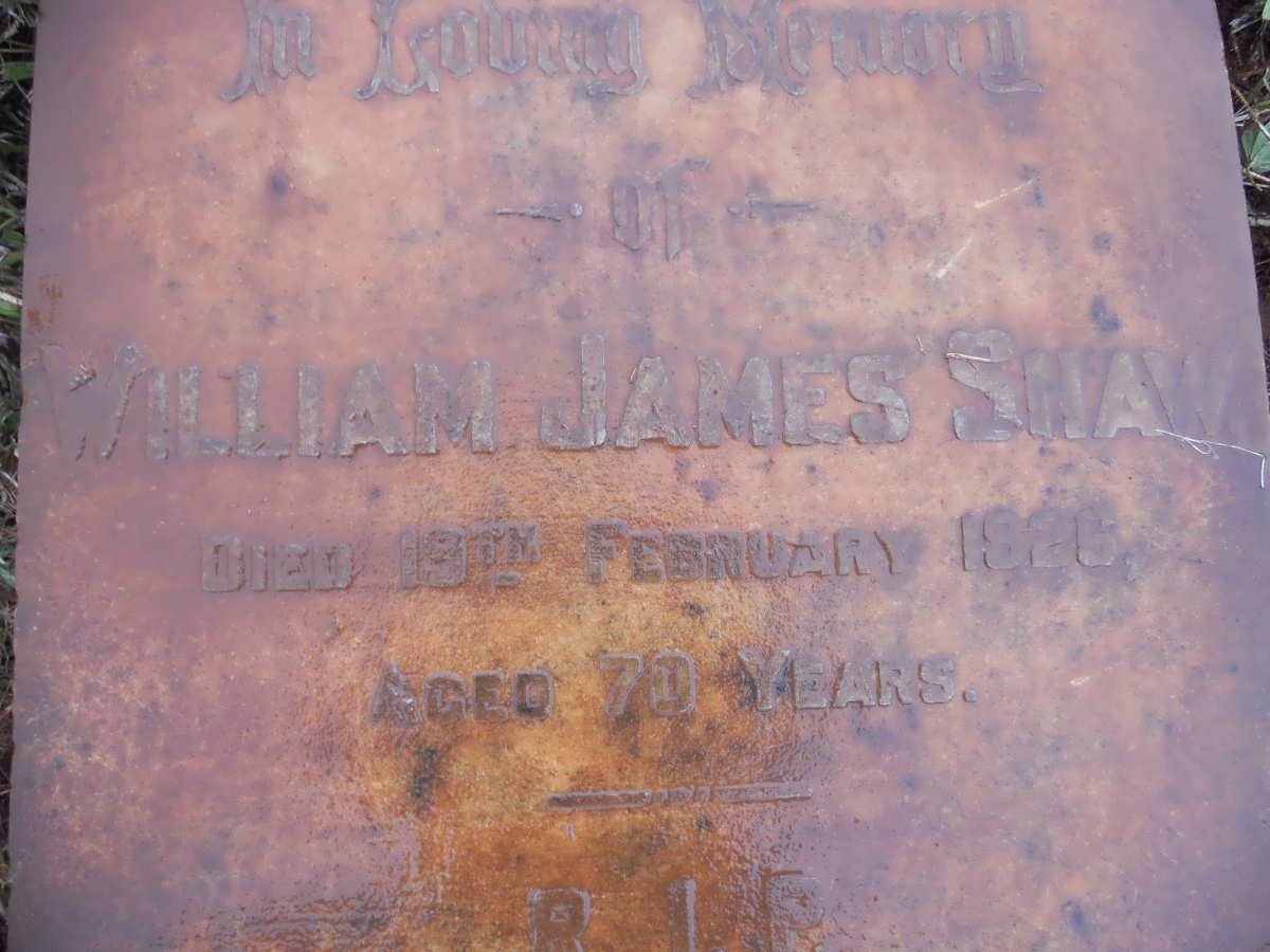 SHAW William James -1926 &amp; Frances Ann -1945