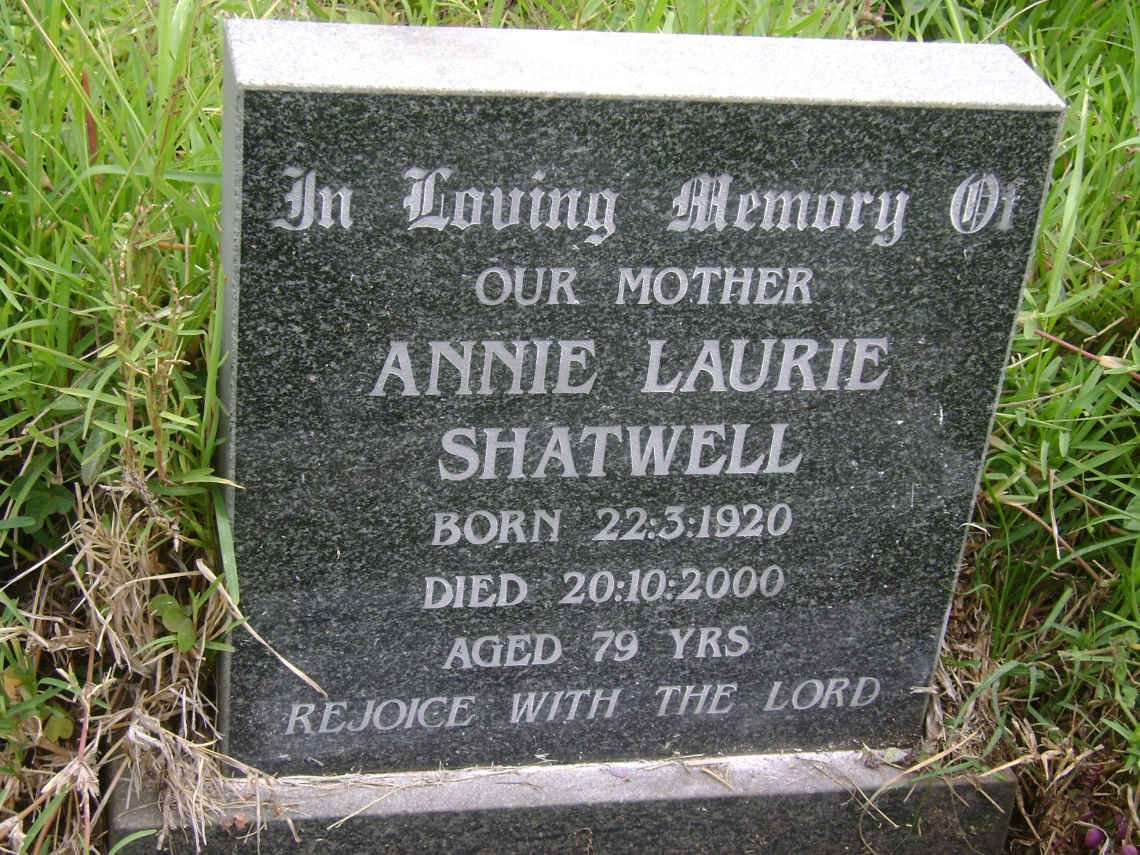 SHATWELL Annie Laurie 1920-2000