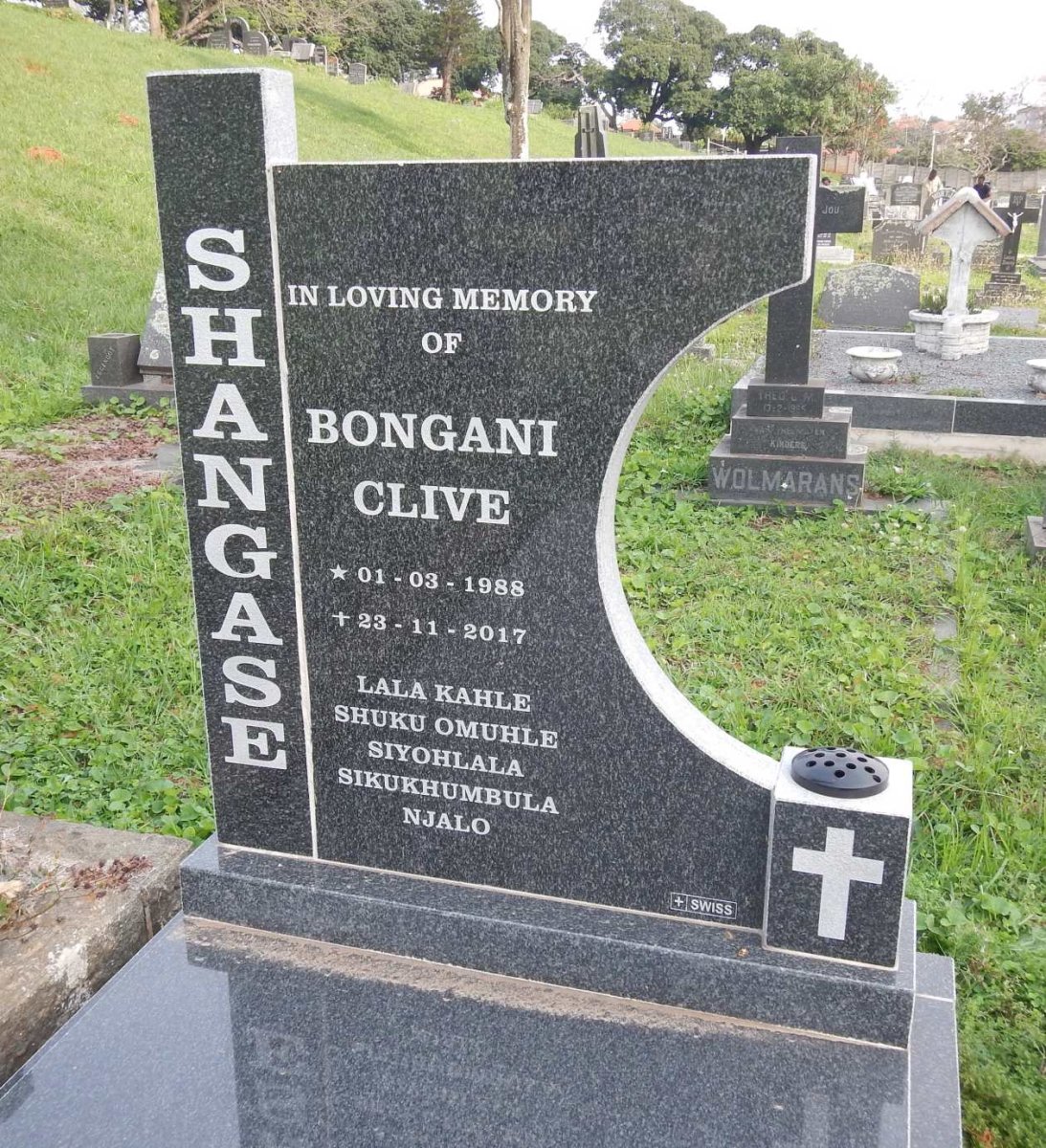 SHANGASE Bongani Clive 1988-2017