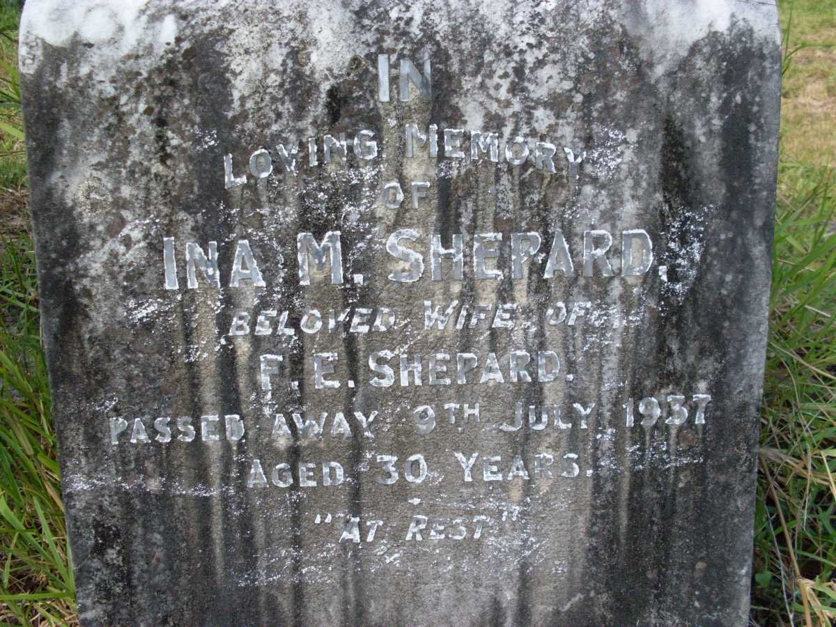 SHEPARD Ina M. -1937