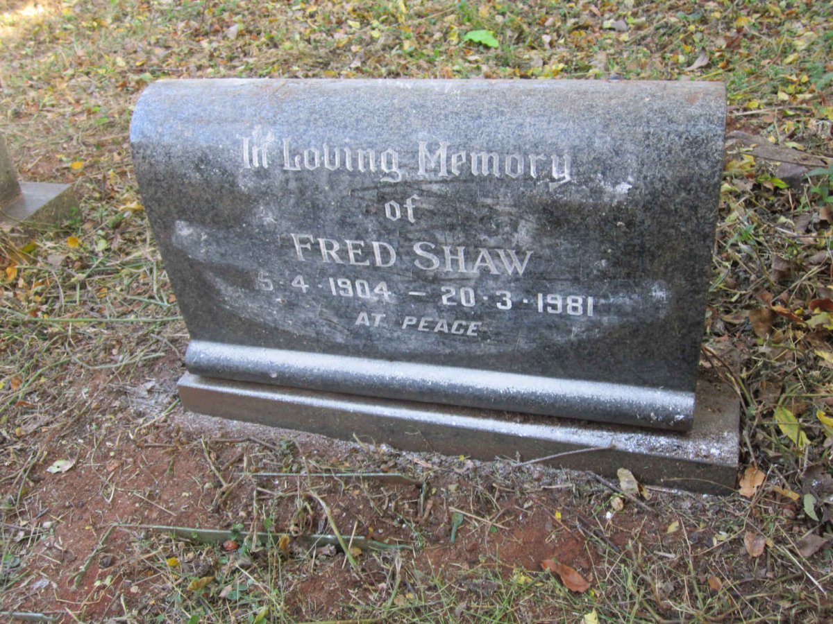 SHAW Fred 1904-1981