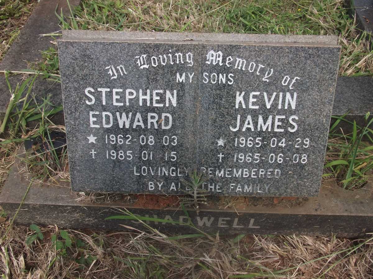 SHADWELL Stephen Edward 1962-1985 :: SHADWELL Kevin James 1965-1965