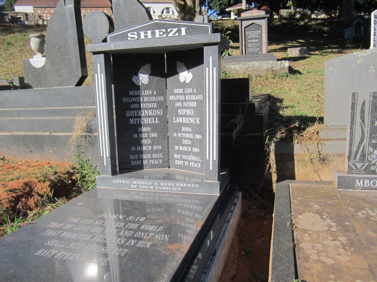 SHEZI Bhekinkosi Mitchell 1962-2016 :: SHEZI Sipho Lawrence 1964-2004