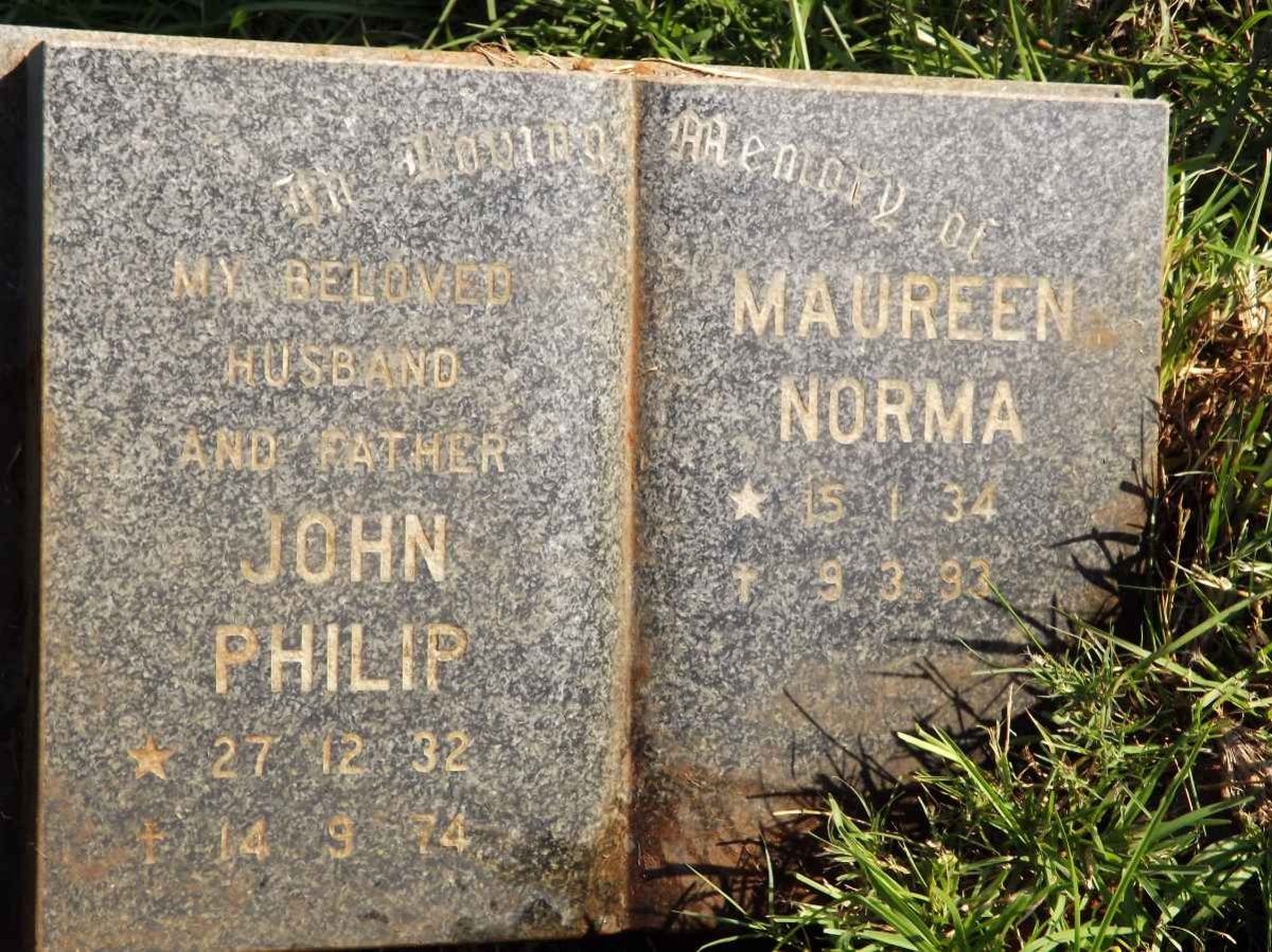 SHUTTLEWORTH John Philip 1932-1974 &amp; Maureen Norma 1934-1993