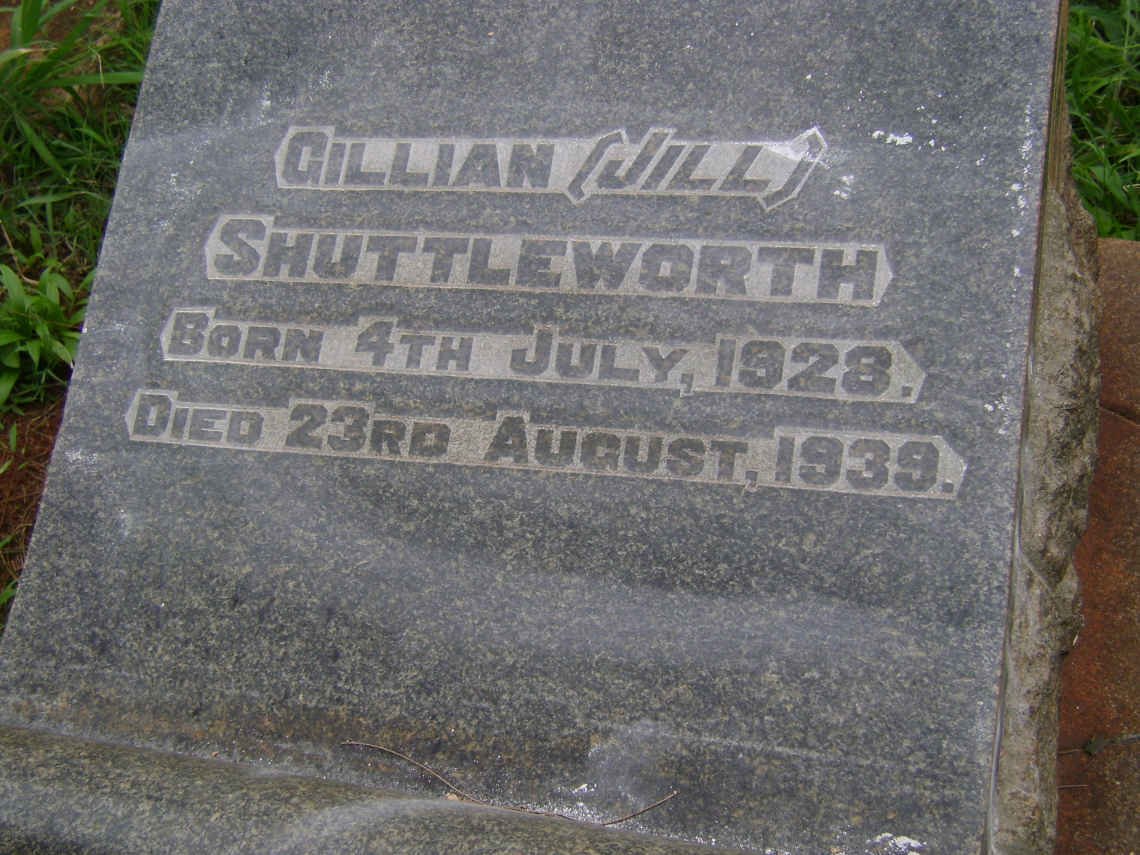 SHUTTLEWORTH Gillian 1928-1939
