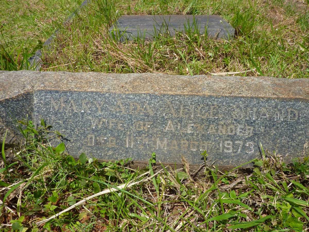 SHAND Mary Ada Alice -1973