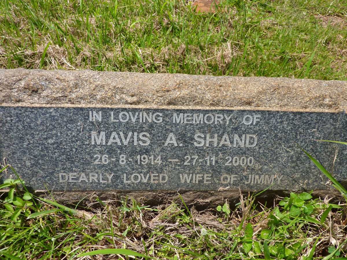 SHAND Mavis A. 1914-2000
