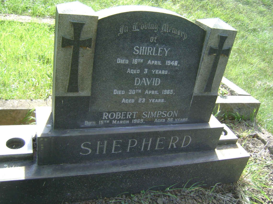 SHEPHERD Robert Simpson -1969 :: SHEPHERD David -1965 :: SHEPHERD Shirley -1948