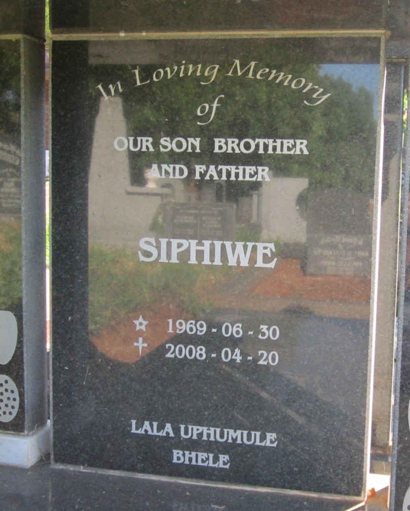 SHABANGU Siphiwe 1969-2008
