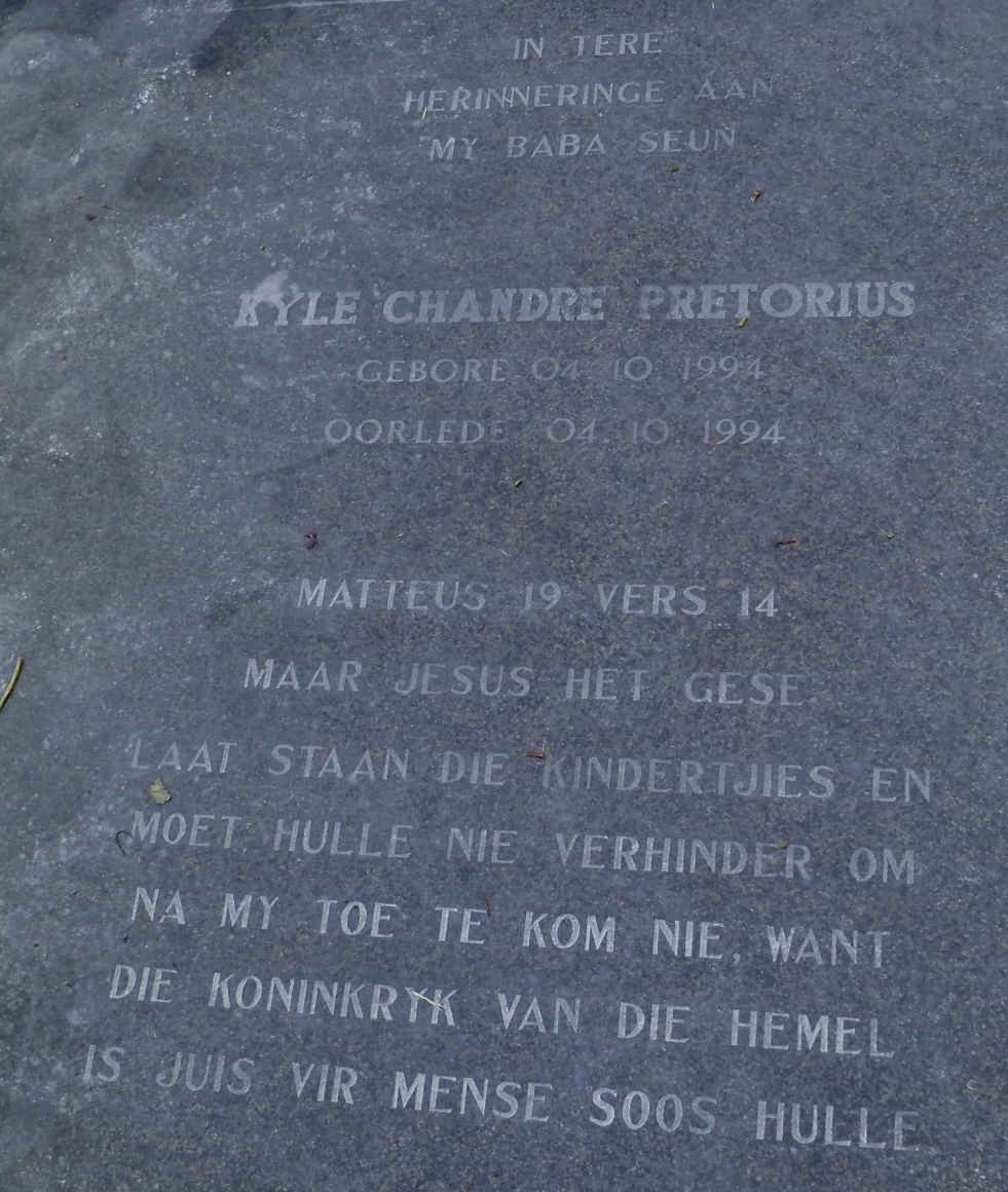 PRETORIUS Kyle Chandre 1994-1994