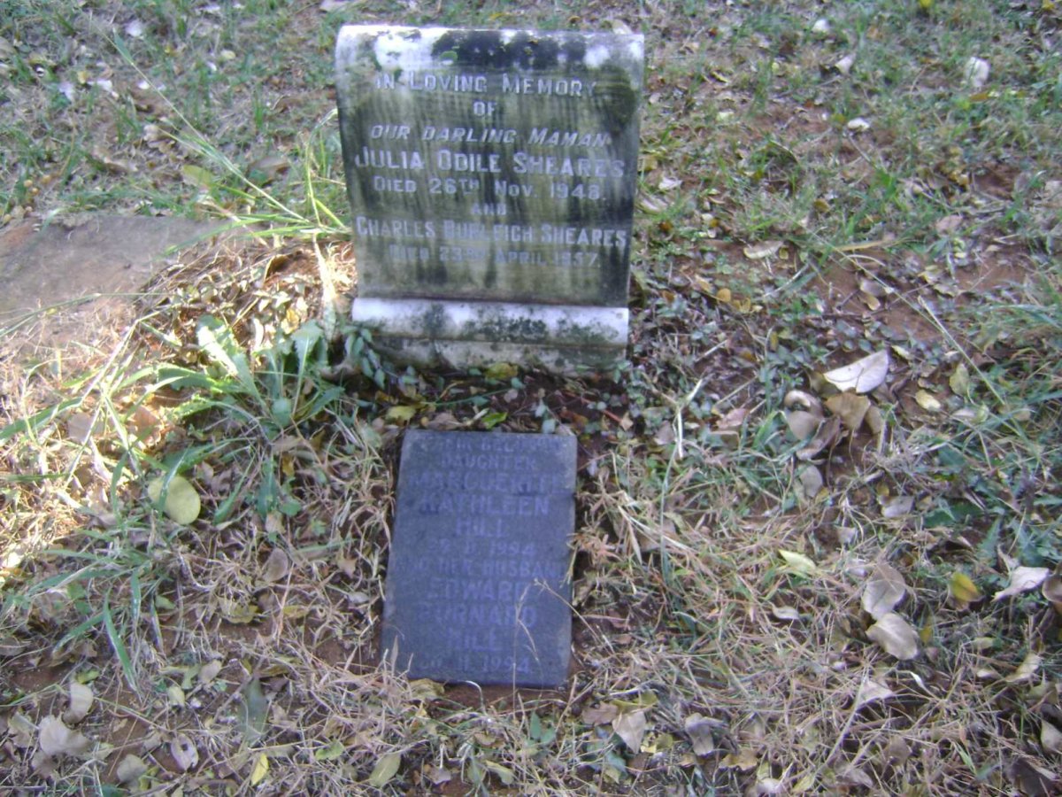 SHEARES Charles Burleigh -1957 &amp; Julia Odile -1948 :: HILL Edward Burnard -1994 &amp; Marguerite Kathleen