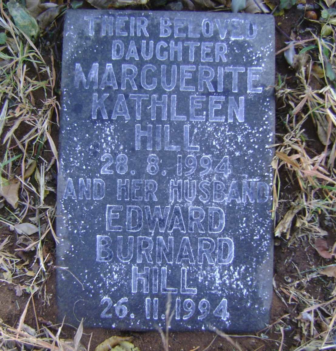 HILL Edward Burnard -1994 &amp; Marguerite Kathleen -1994