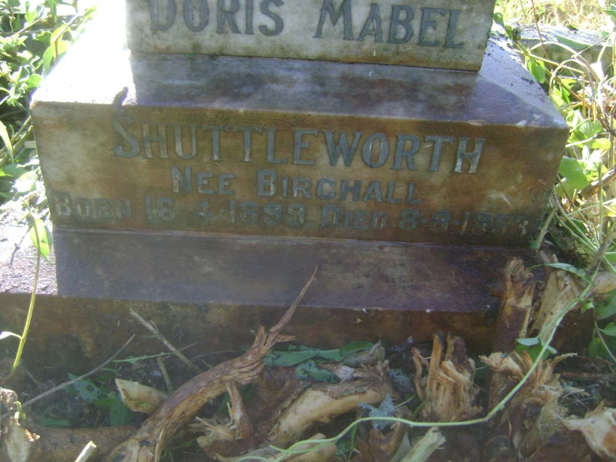 SHUTTLEWORTH Doris Mabel nee BIRCHALL 1898-1953