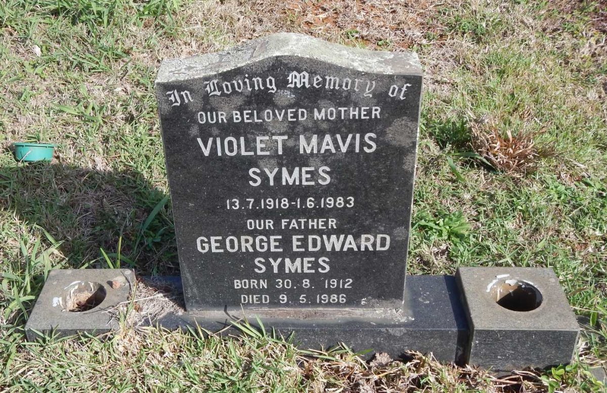 SYMES George Edward 1912-1986 &amp; Violet Mavis 1918-1983