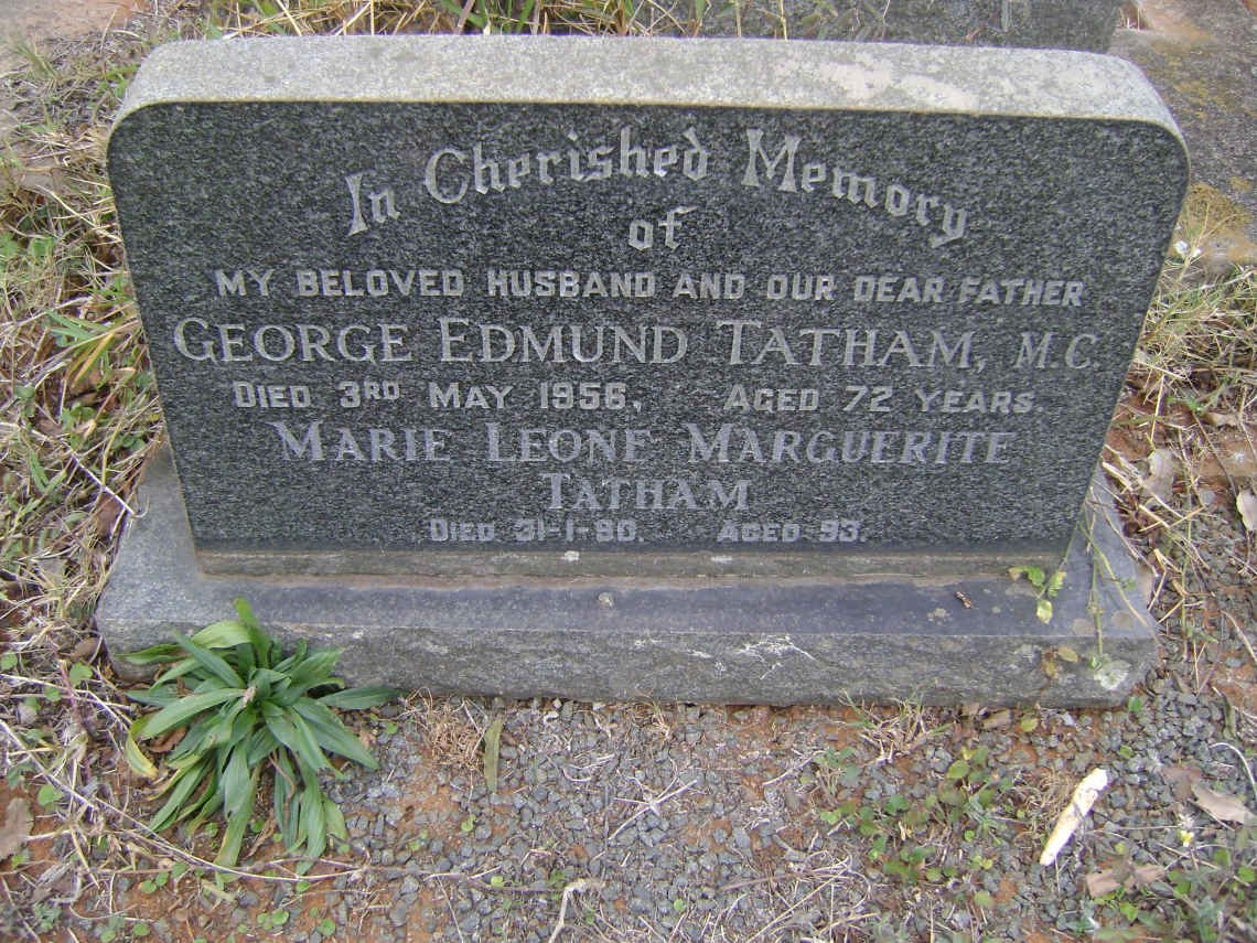 TATHAM George Edmund -1956 &amp; Marie Leone Marquerite -1980