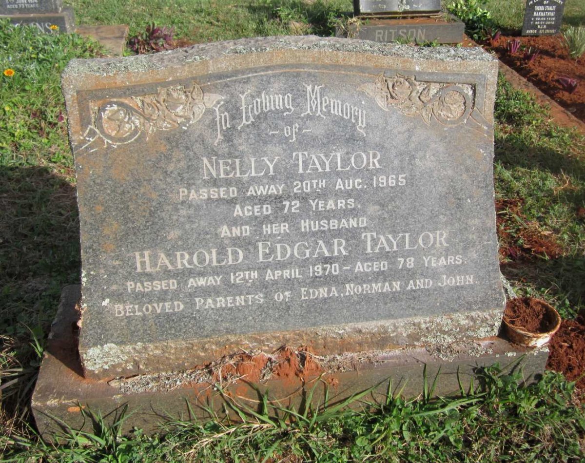 TAYLOR Harold Edgar -1970 &amp; Nelly -1965