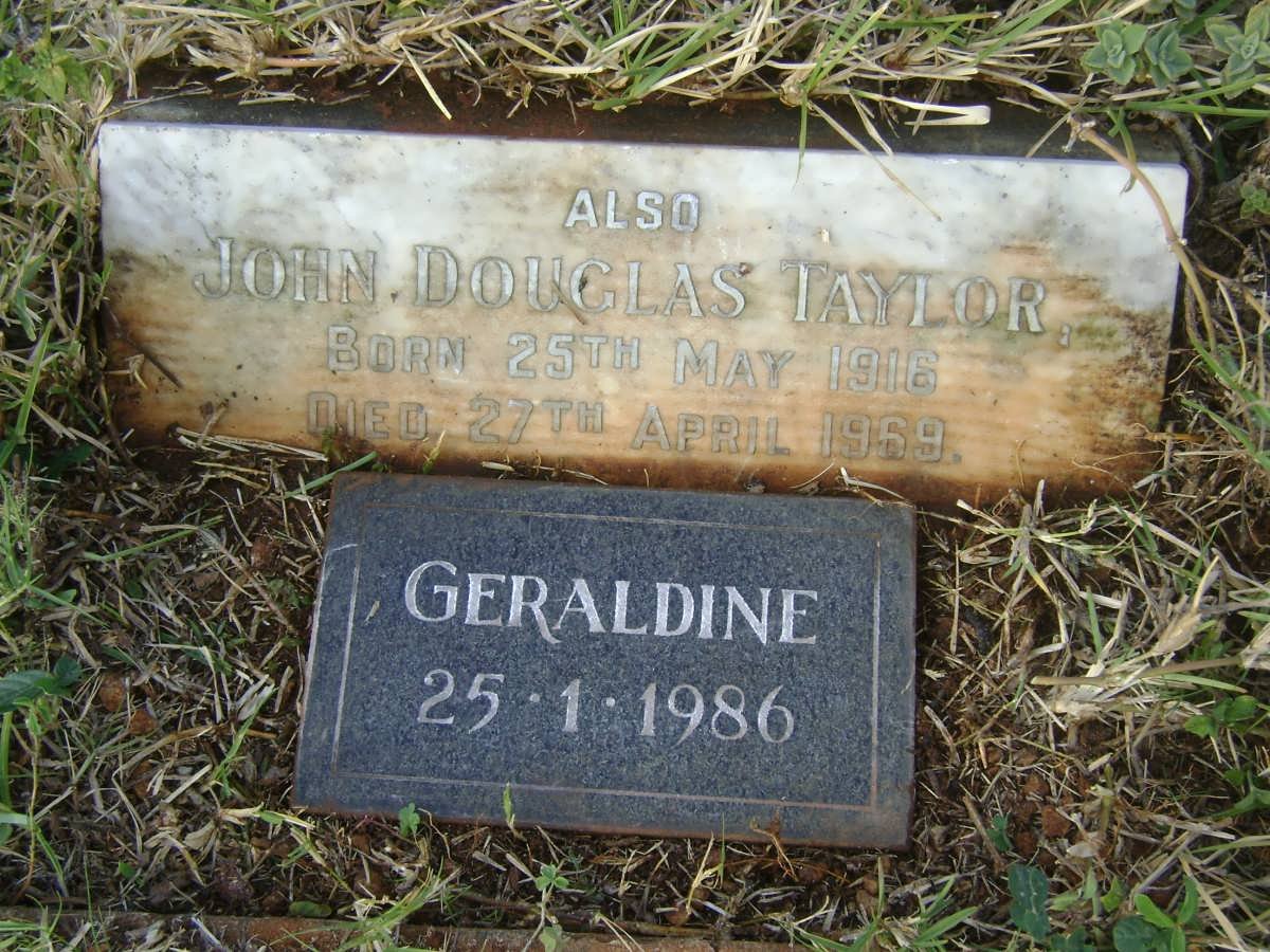 TAYLOR John Douglas 1916-1969 &amp; Geraldine -1986