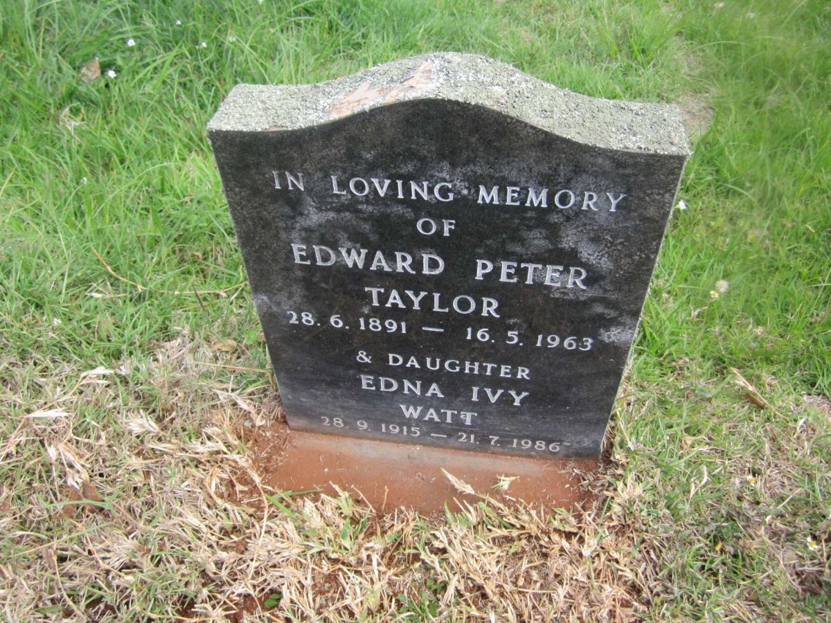 TAYLOR Edward Peter 1891-1963 :: WATT Edna Ivy 1915-1986