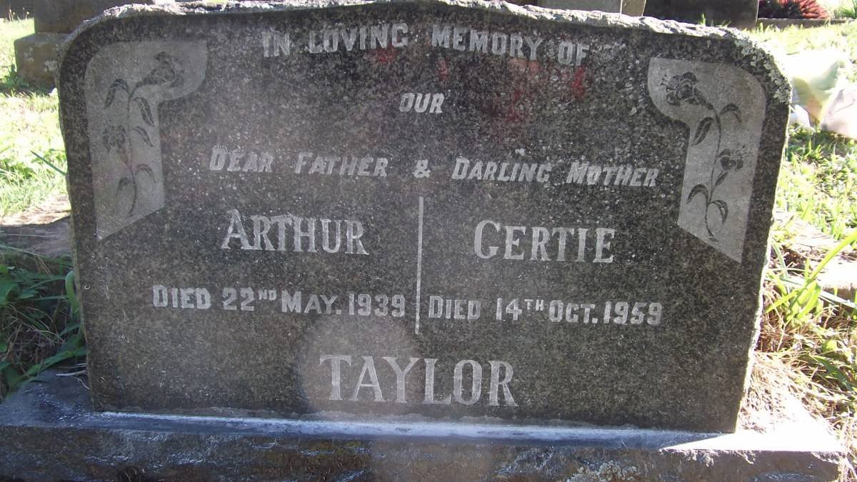 TAYLOR Arthur -1939 &amp; Gertie -1959