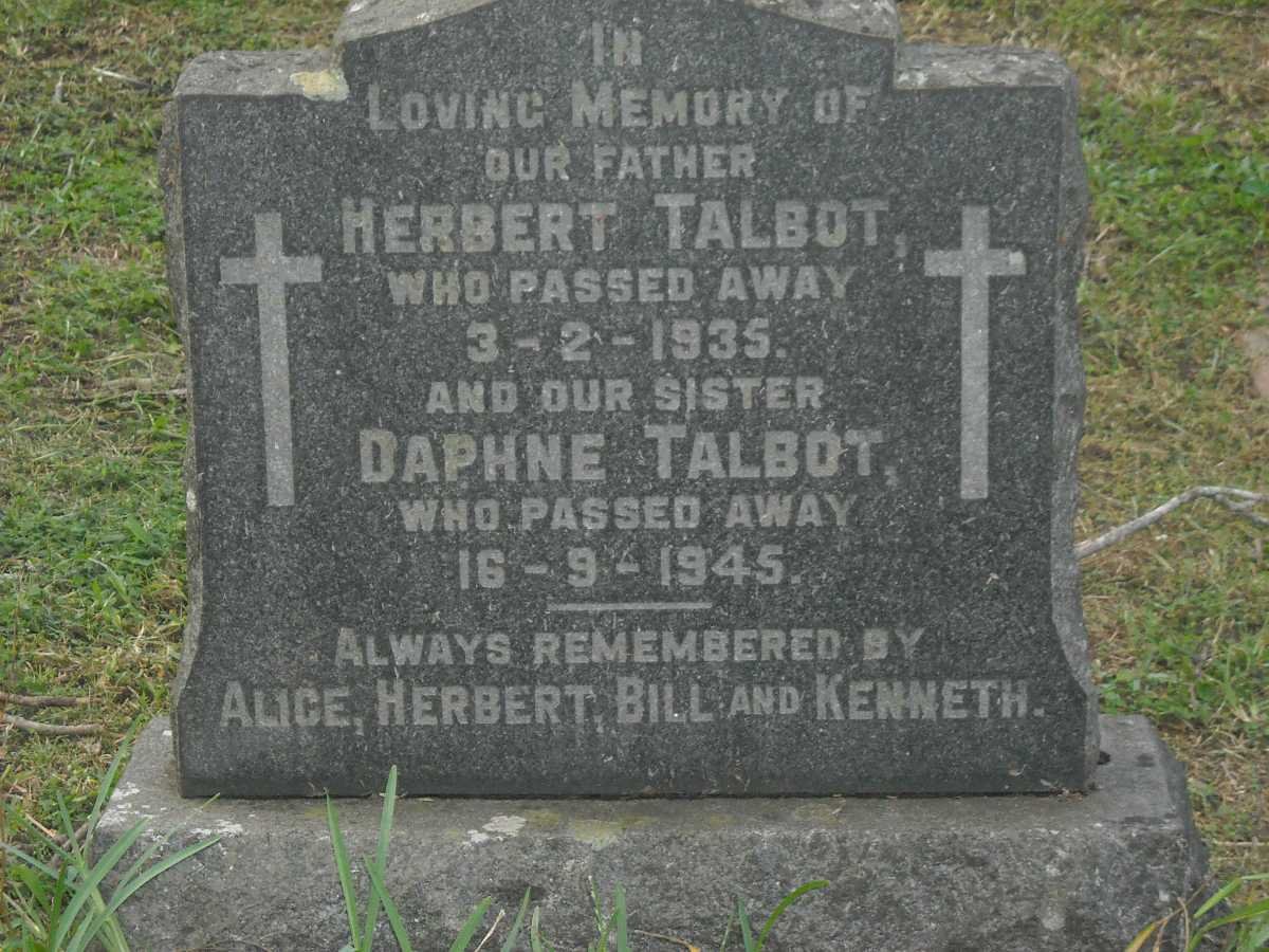 TALBOT Herbert -1935 :: TALBOT Daphne -1945