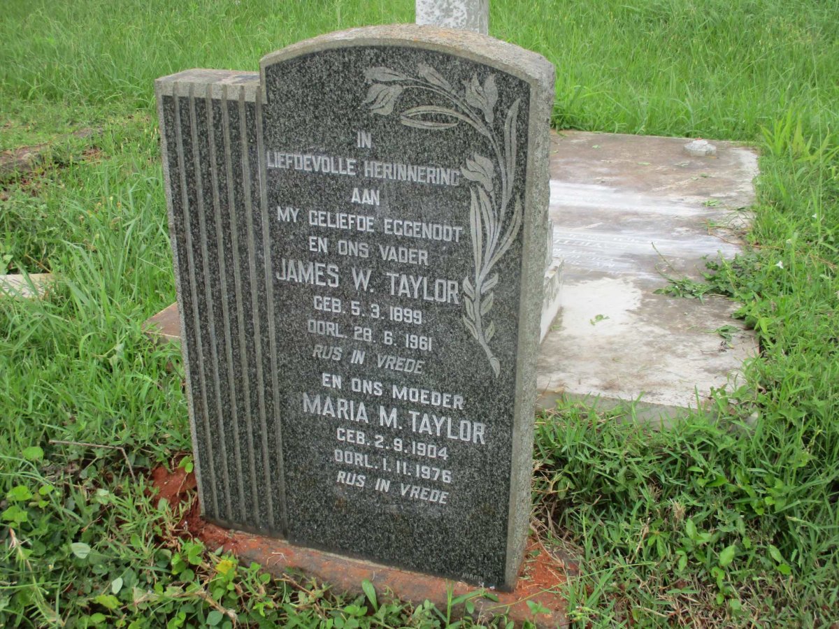 TAYLOR James W. 1899-1961 &amp; Maria M. 1904-1976