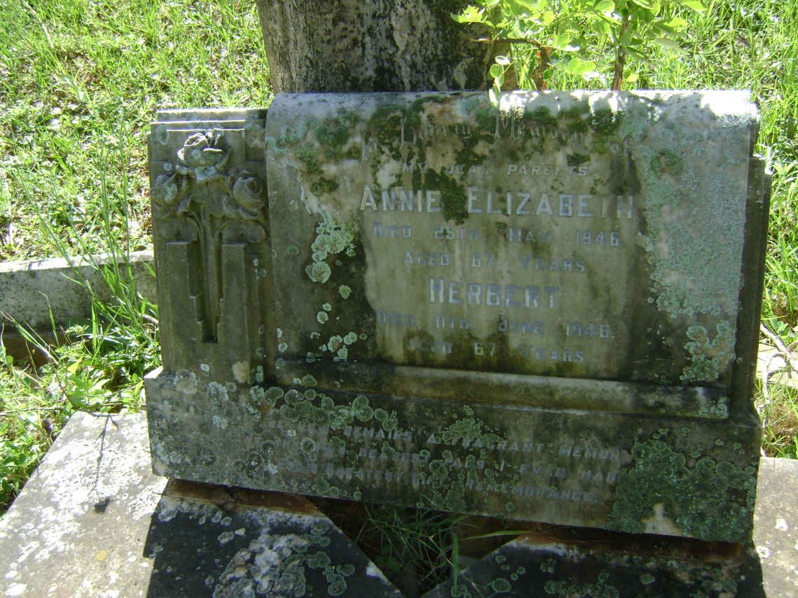 TAYLOR Herbert -1946 &amp; Annie Elizabeth -1946