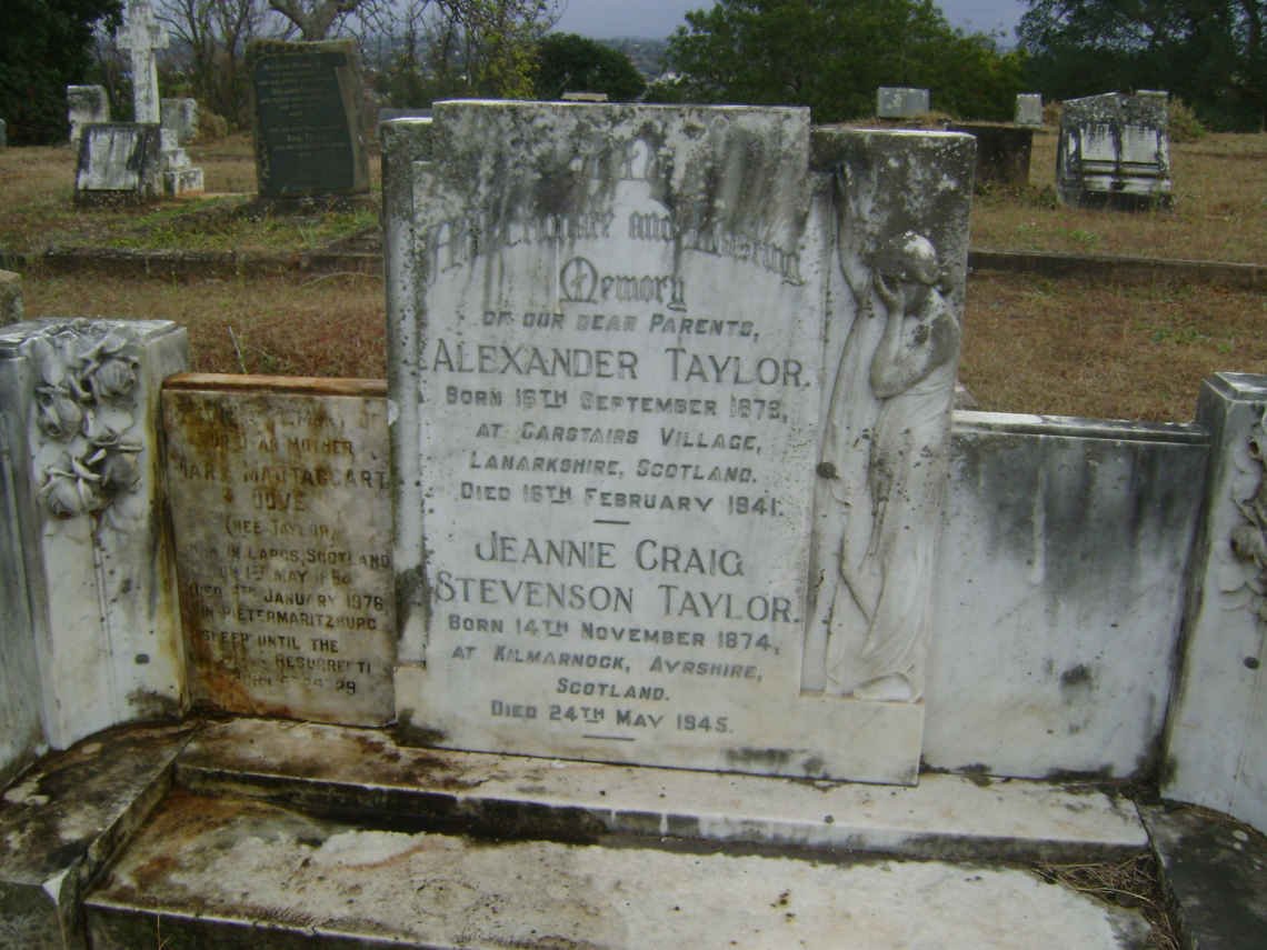 TAYLOR Alexander 1878-1941 &amp; Jeannie Craig Stevenson 1874-1945