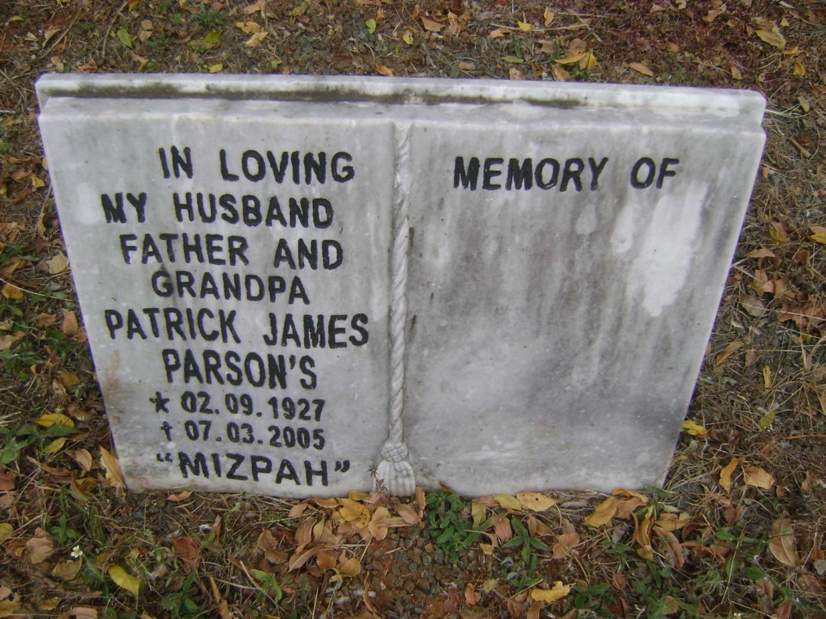 PARSON'S Patrick James 1927-2005